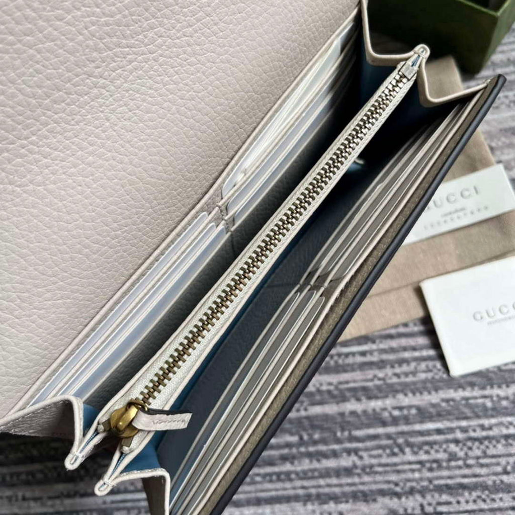 Gucci 750461 Wallet With Interlocking G Python Bow White