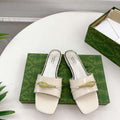 Gucci 750509 Women's Slide Sandal With Hardware G38284 - US 4=Euro 35 - View 1