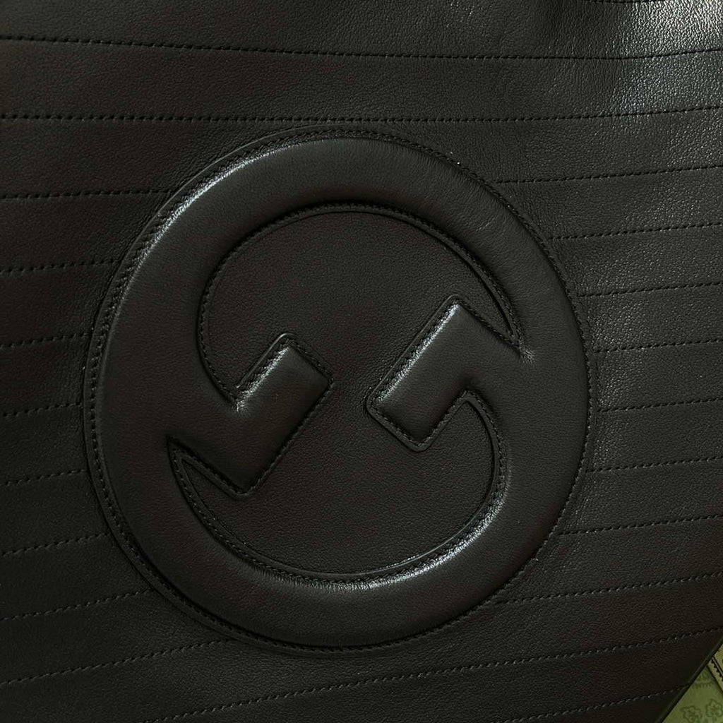 Gucci 751516 Blondie Medium Tote bag in black leather