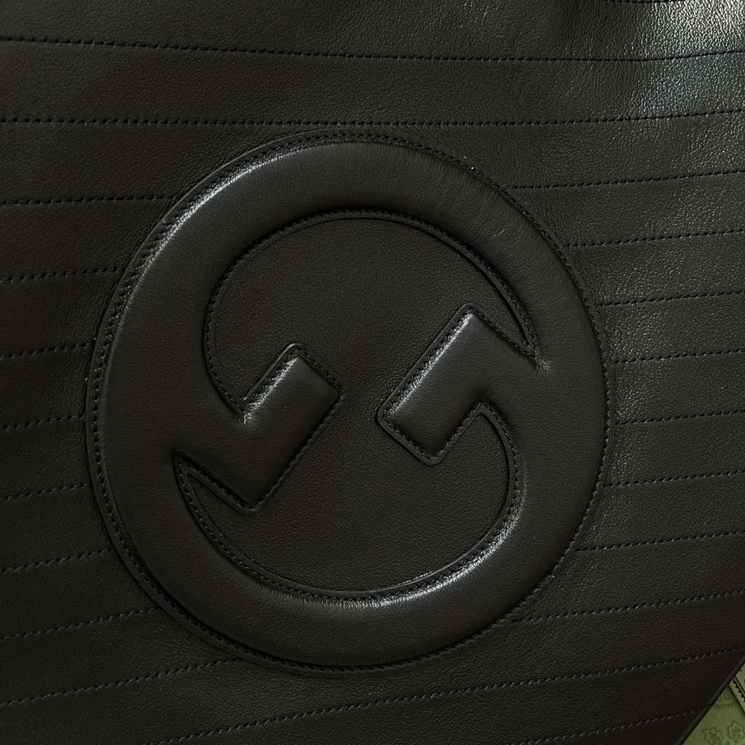 Gucci 751516 Blondie Medium Tote bag in black leather - Default Title - View 6