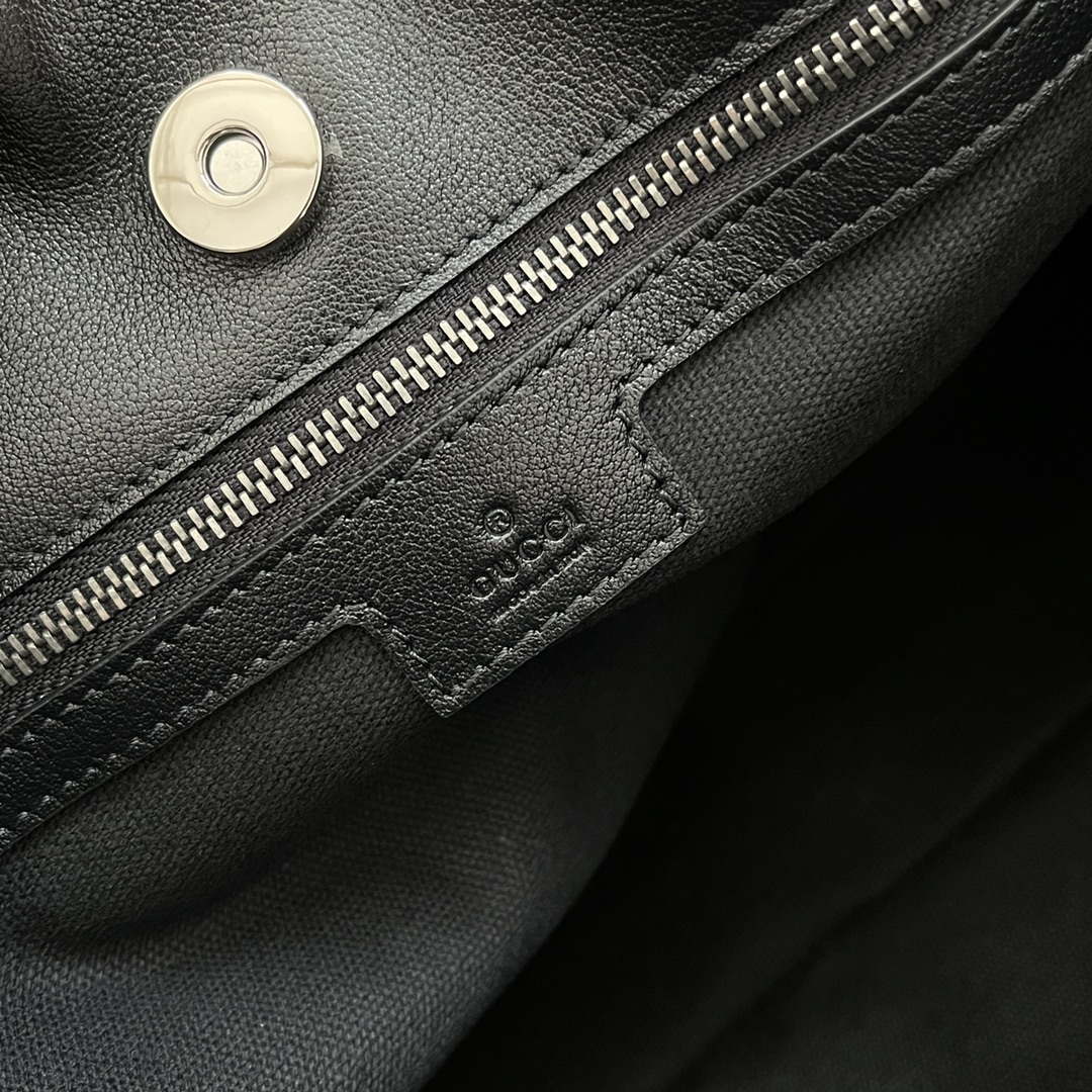 Gucci 751516 Blondie Medium Tote bag in black leather - Default Title - View 8