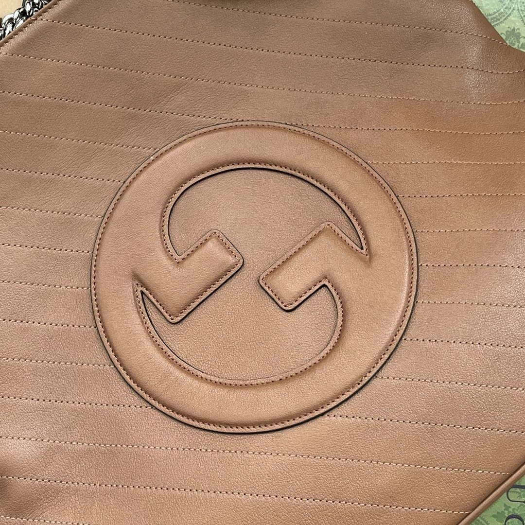 Gucci 751516 Blondie Medium Tote bag in Brown leather - Default Title - View 6