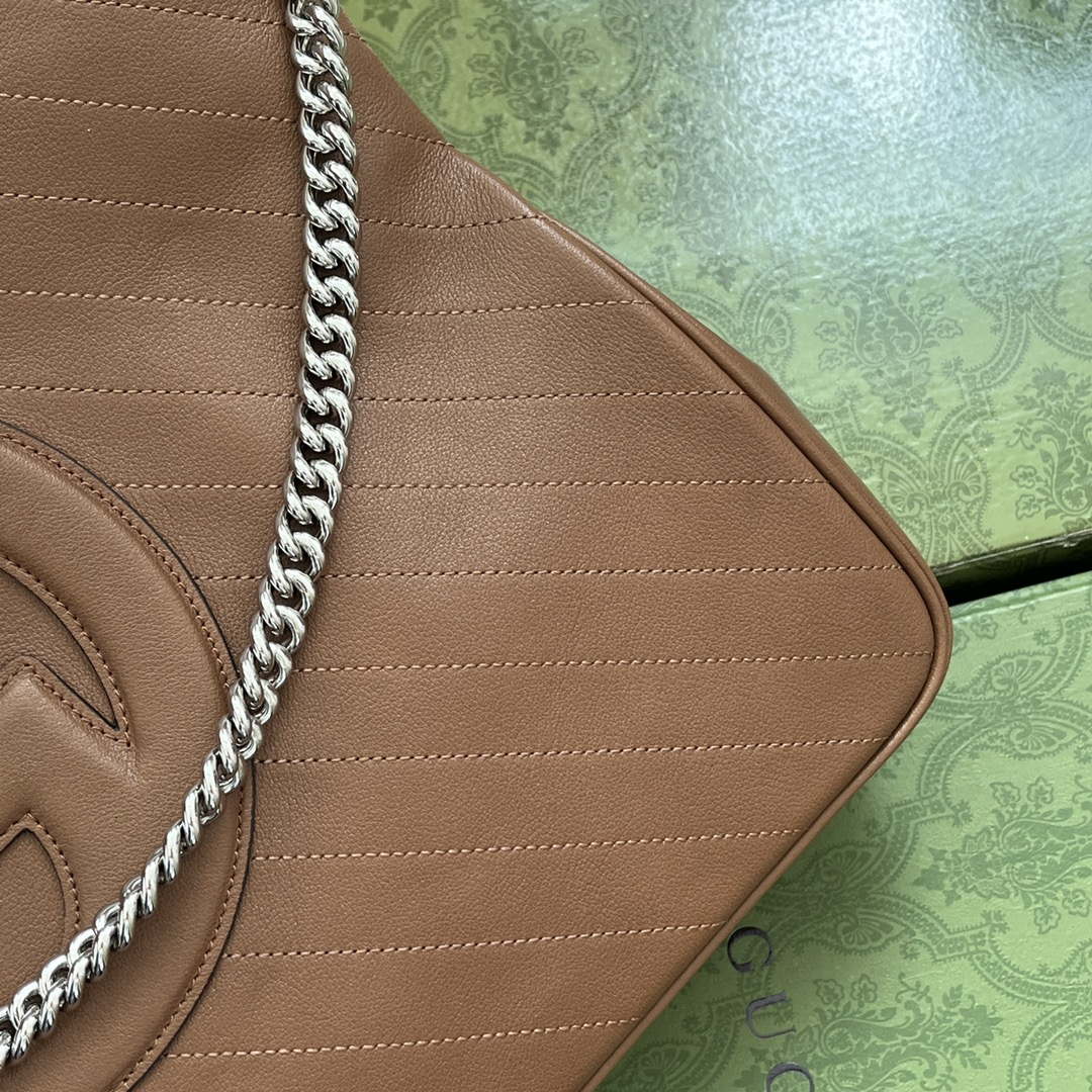Gucci 751516 Blondie Medium Tote bag in Brown leather