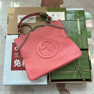 Gucci 751516 Blondie Medium Tote bag in Pink leather - Default Title - View 1