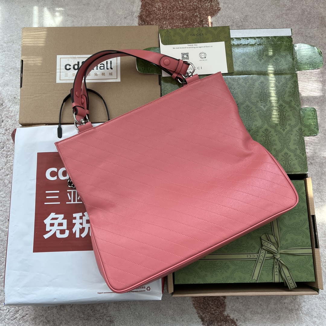 Gucci 751516 Blondie Medium Tote bag in Pink leather - Default Title - View 2