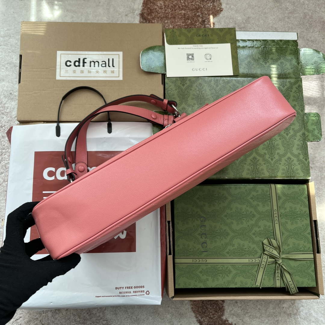 Gucci 751516 Blondie Medium Tote bag in Pink leather - Default Title - View 5