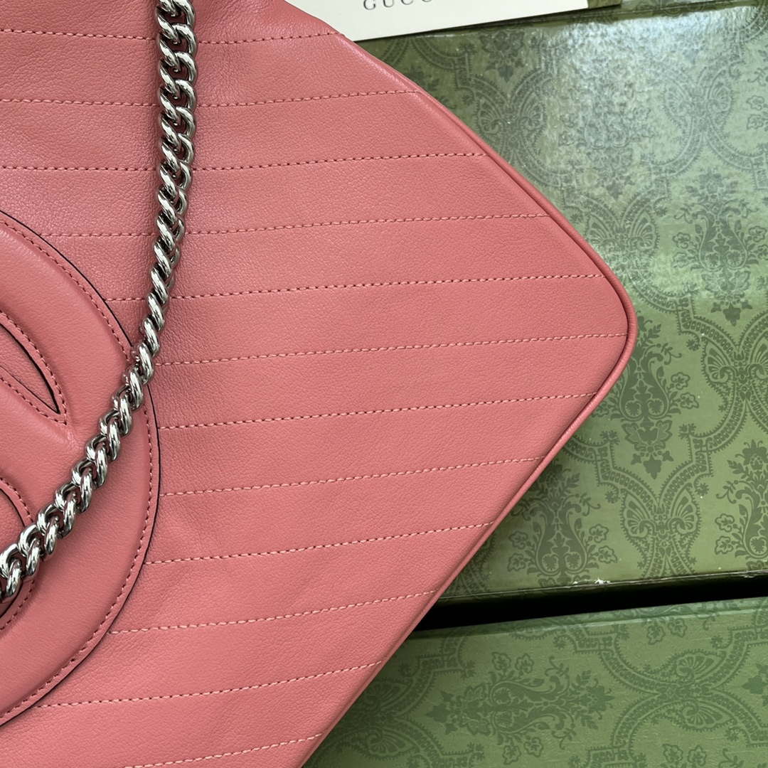 Gucci 751516 Blondie Medium Tote bag in Pink leather