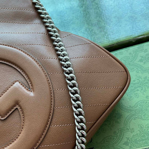 Gucci 751518 GG Blondie Small Tote Bag in Brown leather - Default Title - View 7