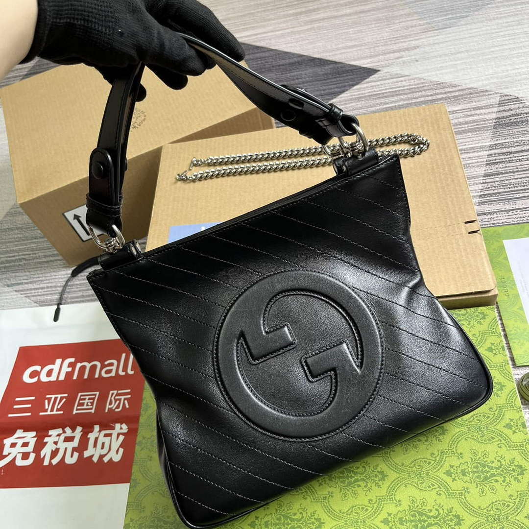 Gucci 751518 Gucci Blondie Small Tote Bag Black - Default Title - View 4