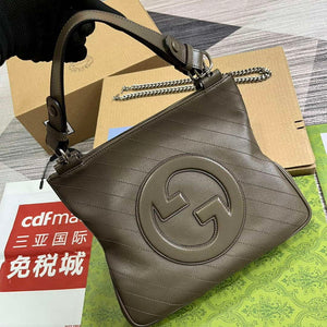 Gucci 751518 Gucci Blondie Small Tote Bag Brown - Default Title - View 4