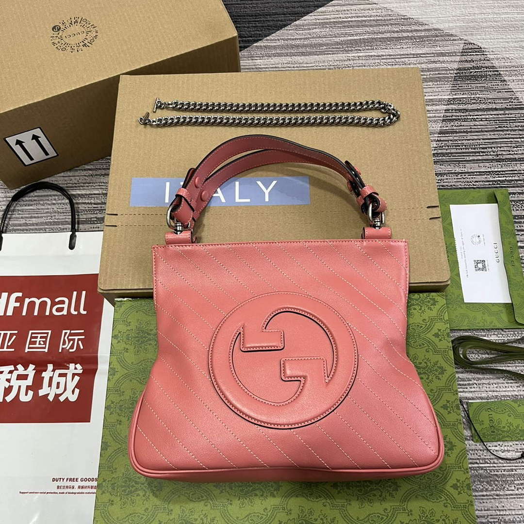 Gucci 751518 Gucci Blondie Small Tote Bag Rose pink - Default Title - View 1