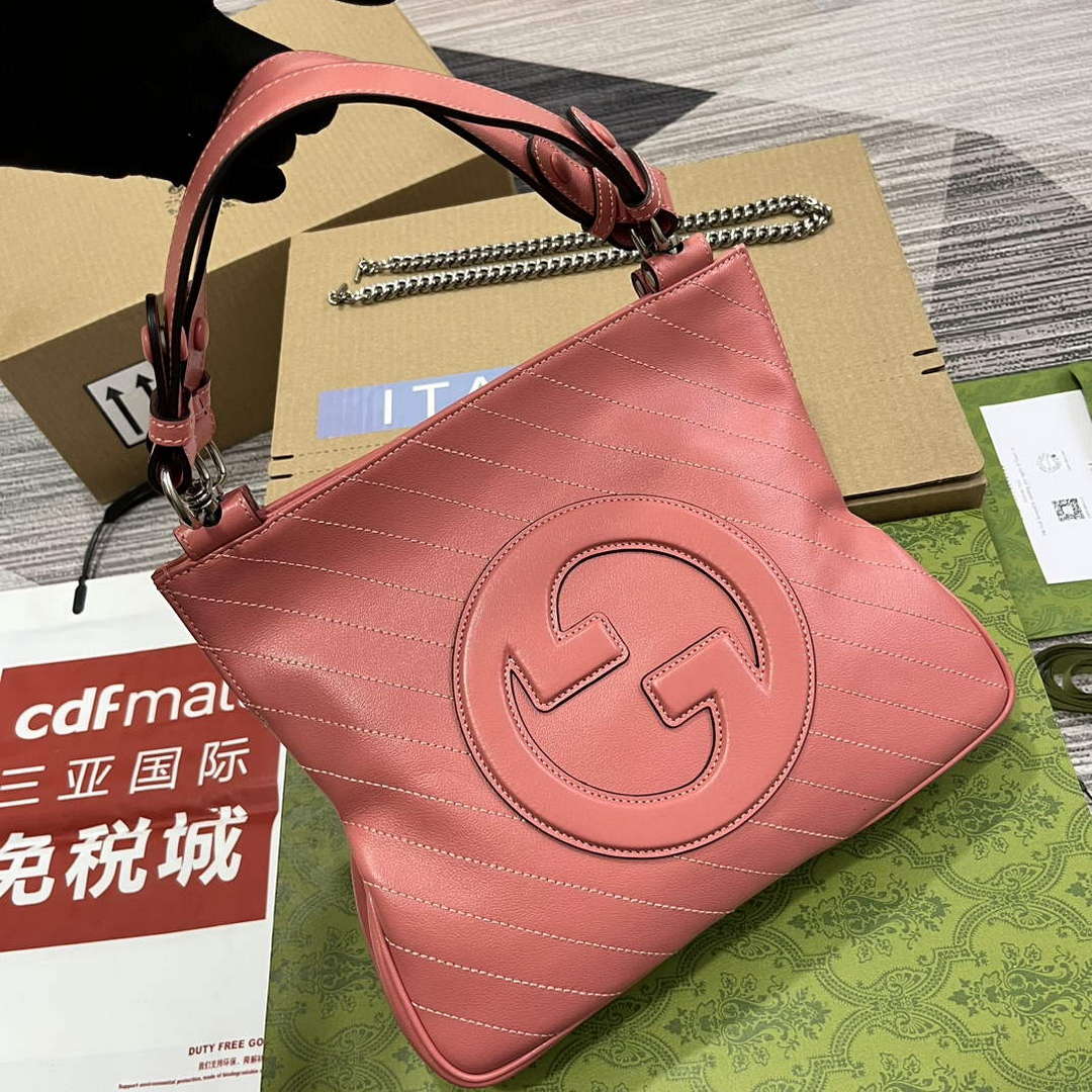 Gucci 751518 Gucci Blondie Small Tote Bag Rose pink - Default Title - View 4
