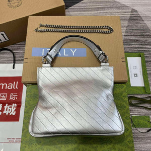 Gucci 751518 Gucci Blondie Small Tote Bag Silver - Default Title - View 2