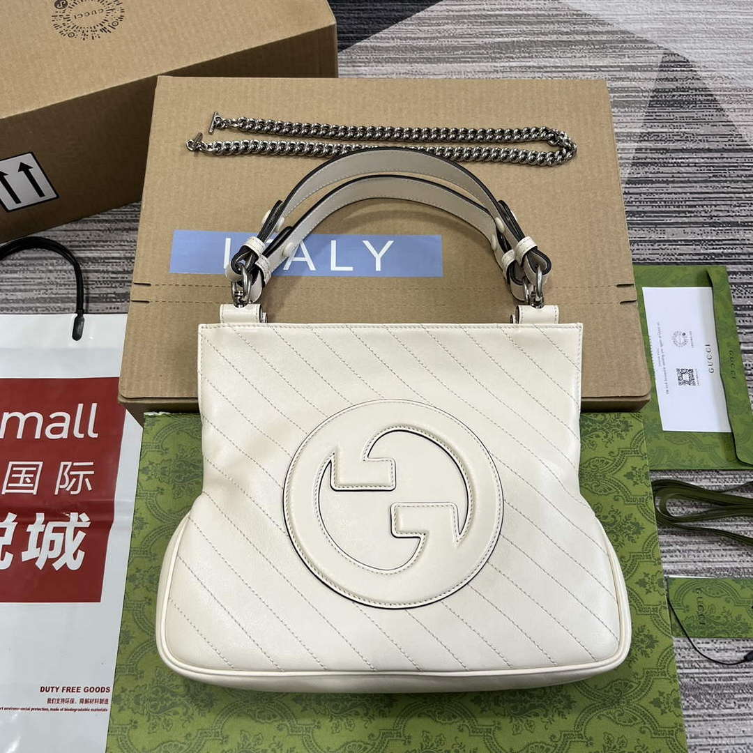 Gucci 751518 Gucci Blondie Small Tote Bag White - Default Title - View 1