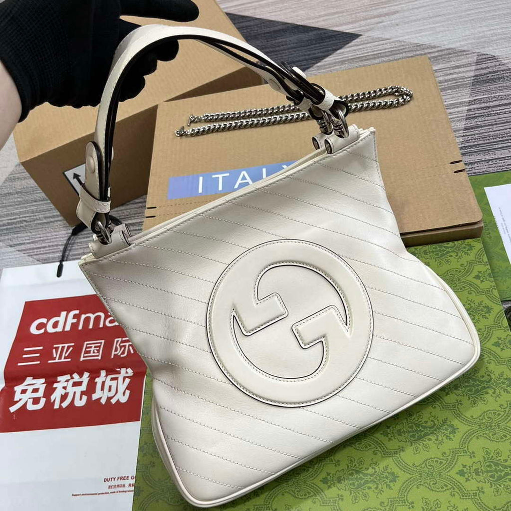 Gucci 751518 Gucci Blondie Small Tote Bag White