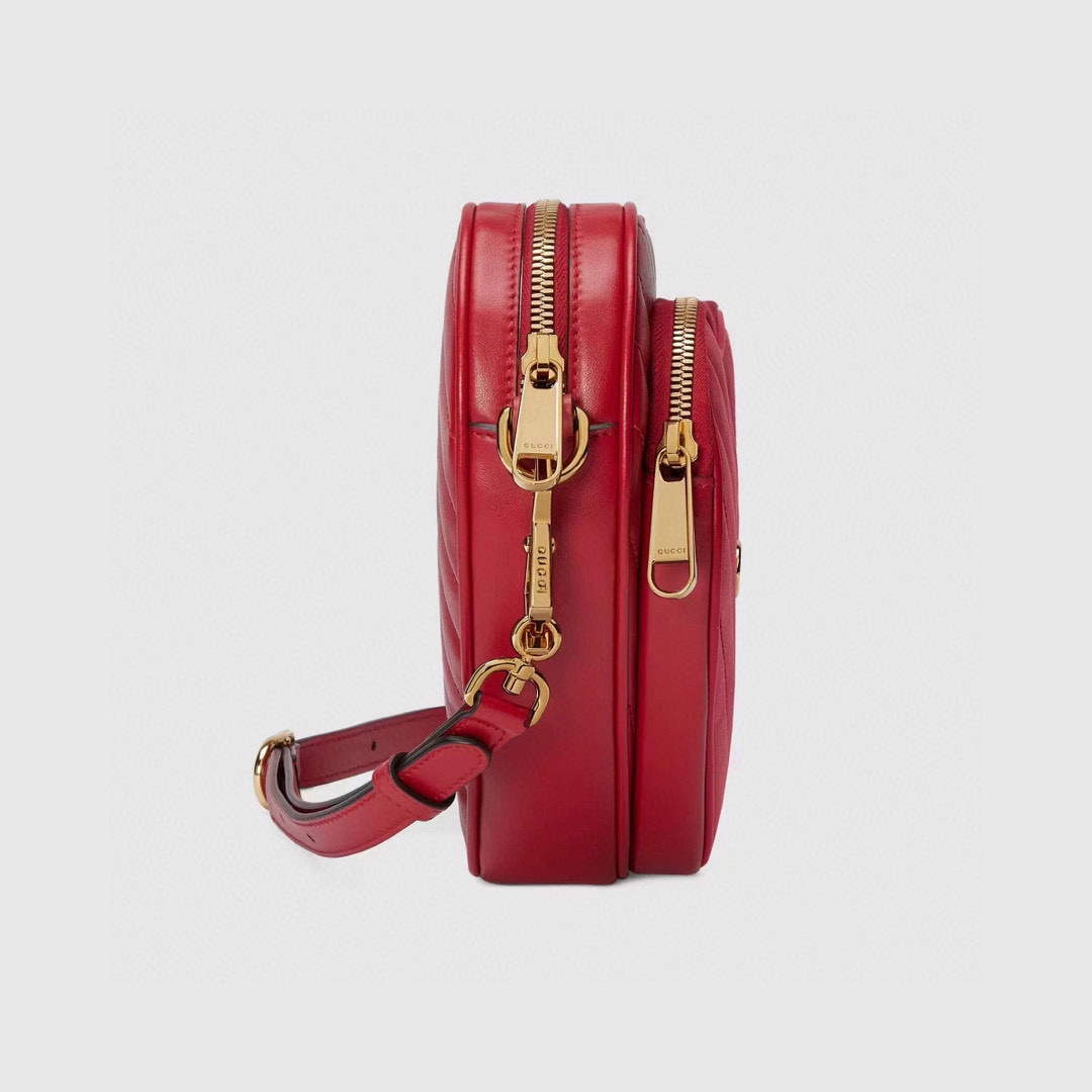 Gucci 751628 Interlocking G Mini Heart Shoulder Bag Red - Default Title - View 3