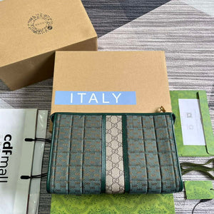 Gucci 751912 Mini GG Canvas Pouch Green - Default Title - View 2