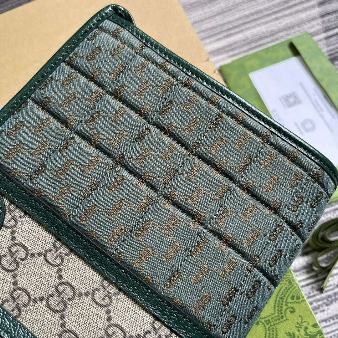 Gucci 751912 Mini GG Canvas Pouch Green - Default Title - View 6
