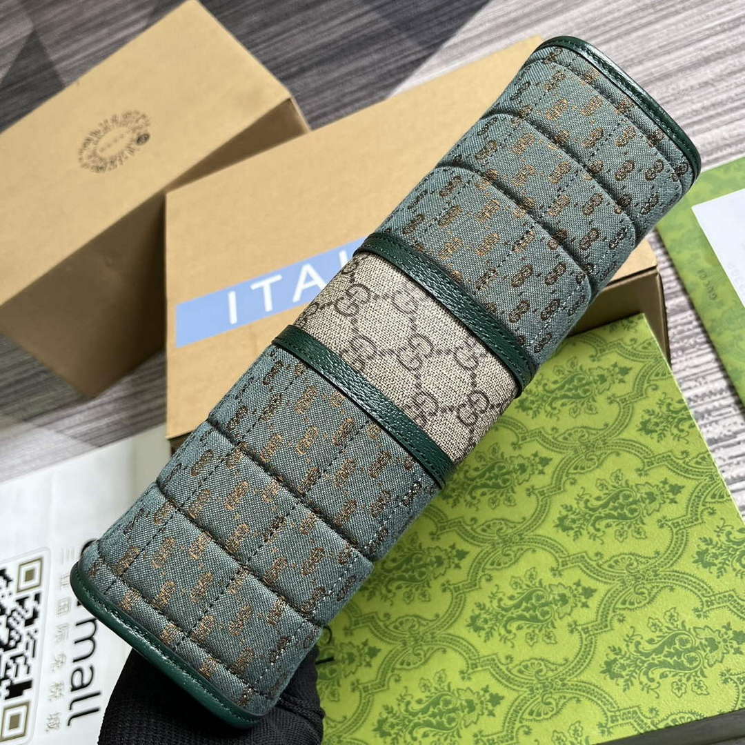 Gucci 751912 Mini GG Canvas Pouch Green - Default Title - View 7