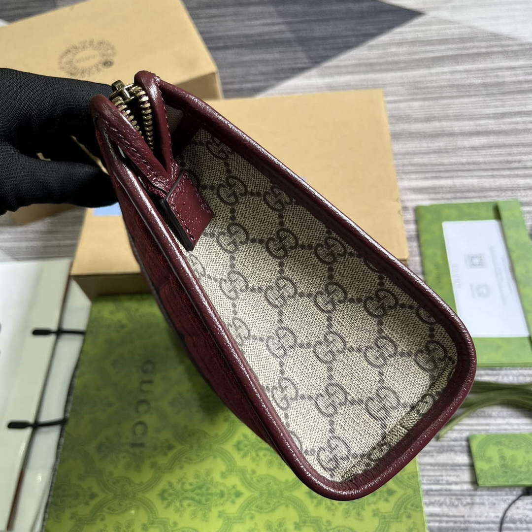 Gucci 751912 Mini GG Canvas Pouch Red - Default Title - View 3