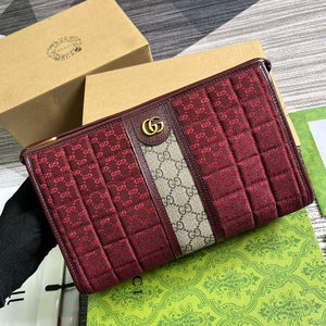 Gucci 751912 Mini GG Canvas Pouch Red - Default Title - View 4