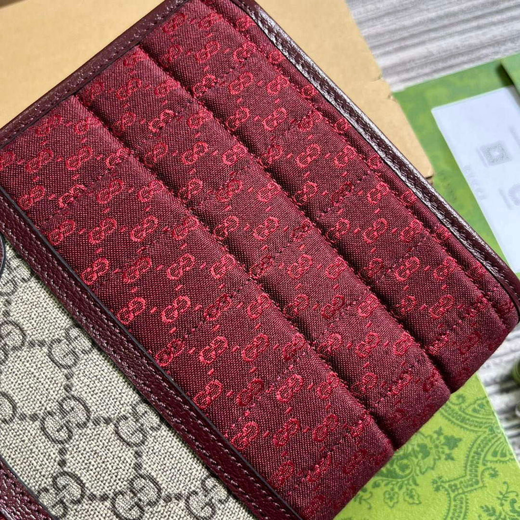 Gucci 751912 Mini GG Canvas Pouch Red