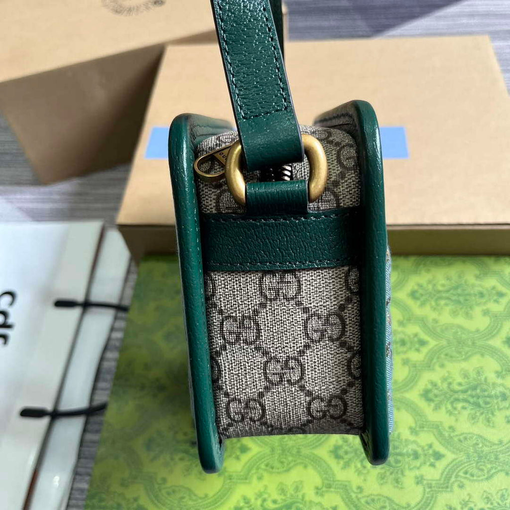 Gucci 751914 Mini GG Canvas Mini Shoulder Bag Green