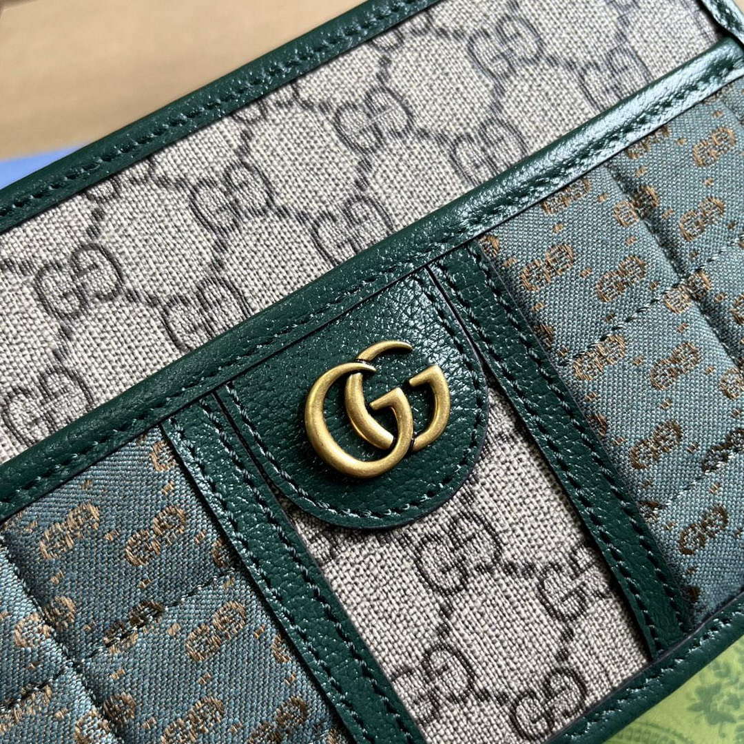 Gucci 751914 Mini GG Canvas Mini Shoulder Bag Green - Default Title - View 5