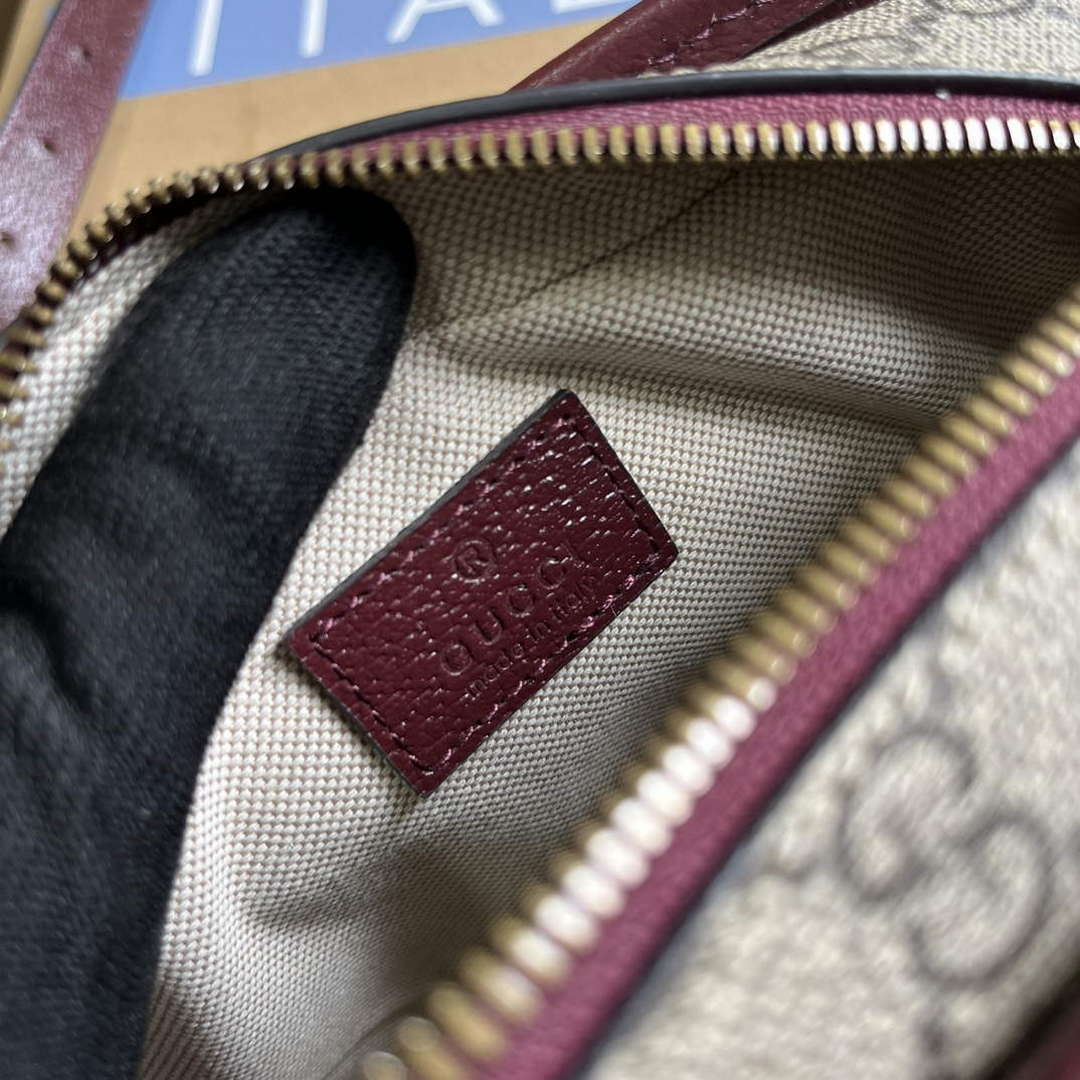 Gucci 751914 Mini GG Canvas Mini Shoulder Bag Red