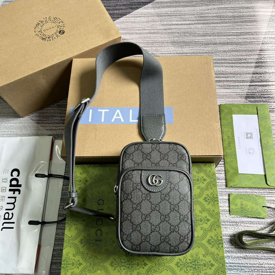 Gucci 752565 Ophidia GG Mini Bag Grey - Default Title - View 1