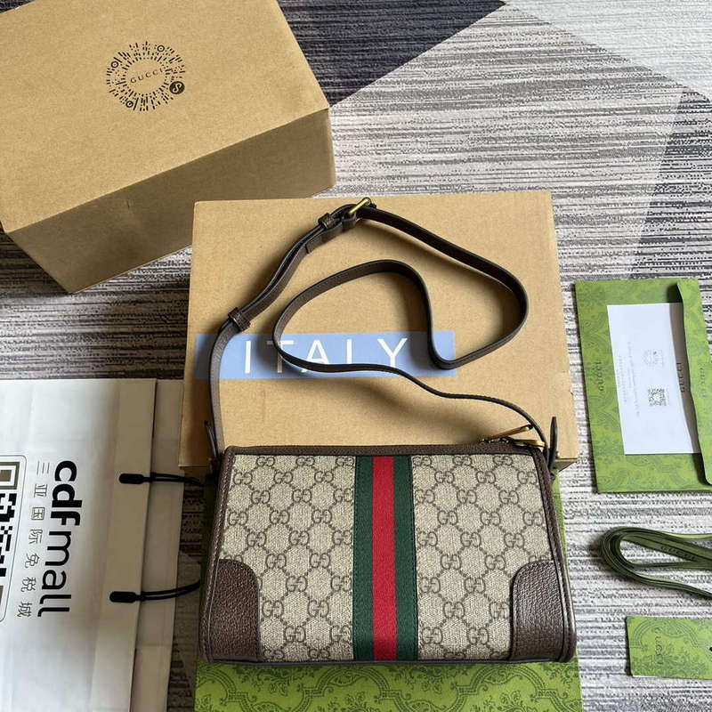 Gucci 752581 Ophidia GG Messenger Bag Brown