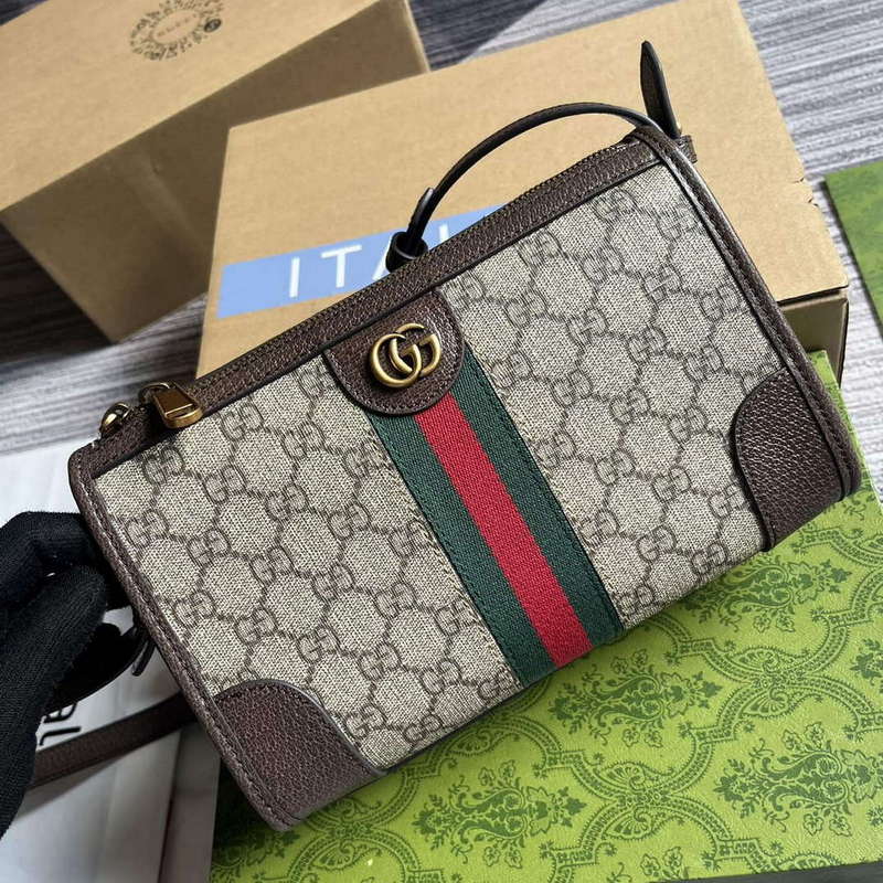 Gucci 752581 Ophidia GG Messenger Bag Brown