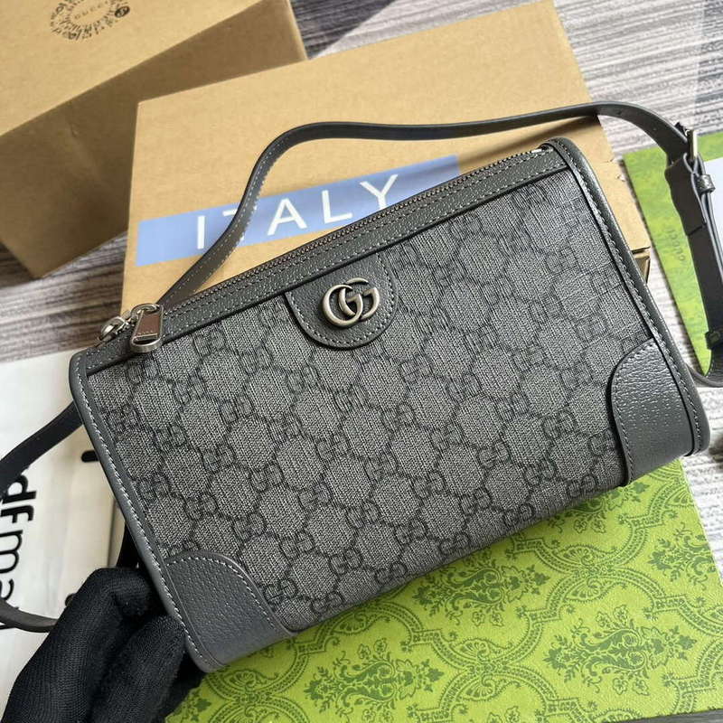 Gucci 752581 Ophidia GG Messenger Bag Grey - Default Title - View 4