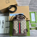 Gucci 752583 Ophidia GG Bucket Bag Brown