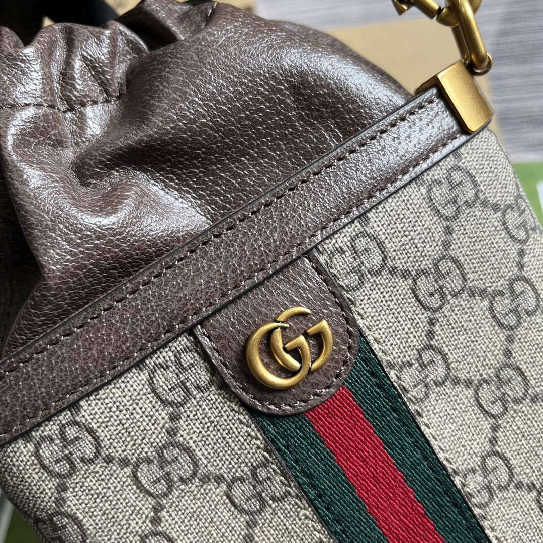 Gucci 752583 Ophidia GG Bucket Bag Brown - Default Title - View 6