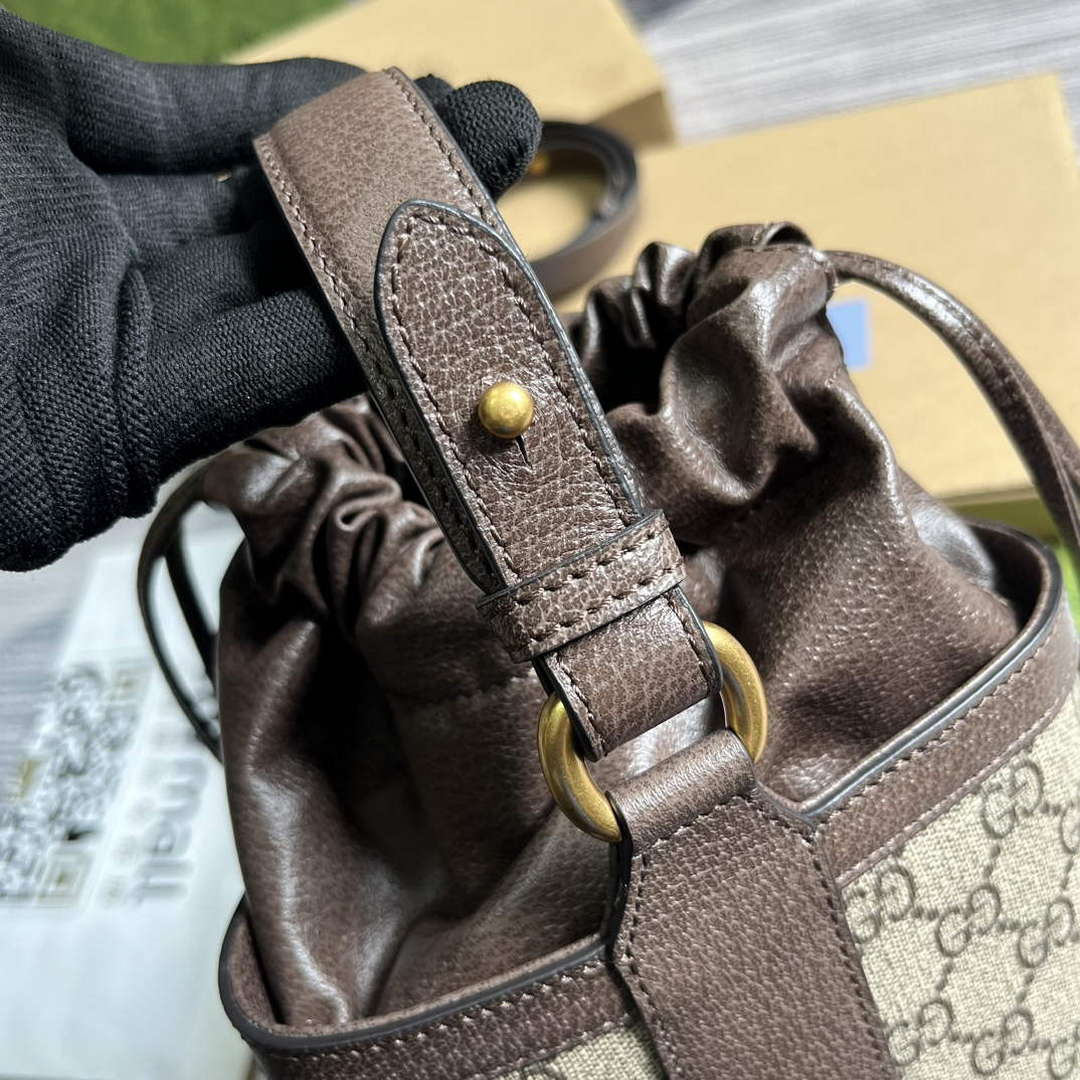 Gucci 752583 Ophidia GG Bucket Bag Brown - Default Title - View 7
