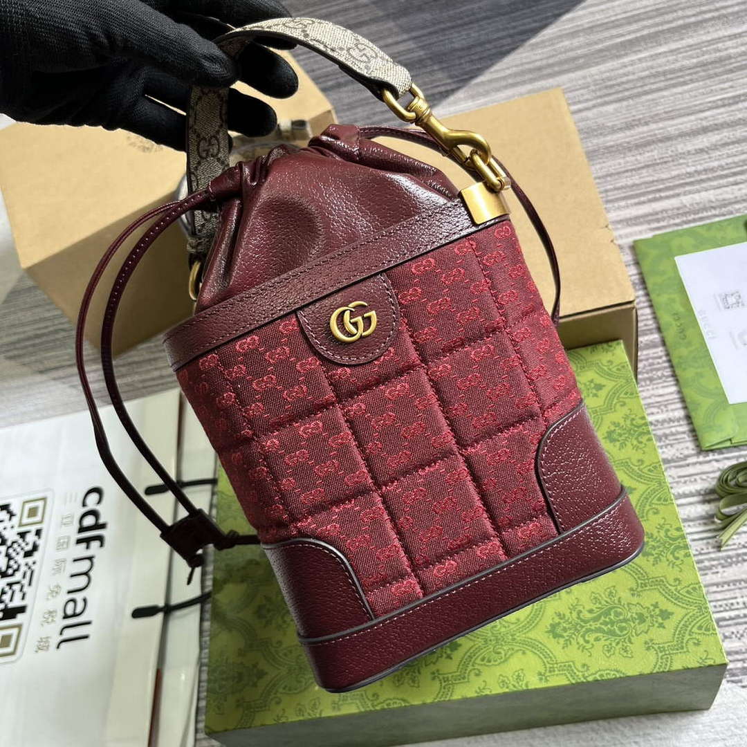 Gucci 752583 Ophidia GG Bucket Bag Red - Default Title - View 2