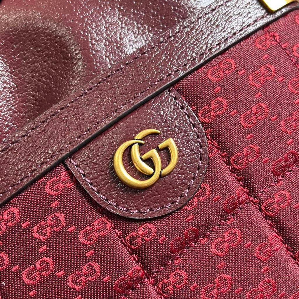 Gucci 752583 Ophidia GG Bucket Bag Red