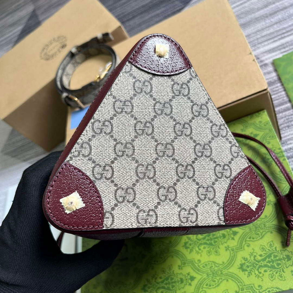 Gucci 752583 Ophidia GG Bucket Bag Red