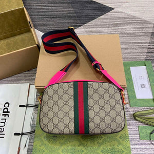 Gucci 752591 Ophidia GG Small Crossbody Bag Fuchsia - Default Title - View 2