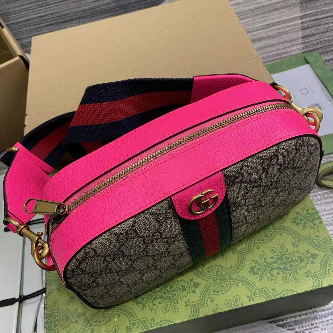 Gucci 752591 Ophidia GG Small Crossbody Bag Fuchsia - Default Title - View 4