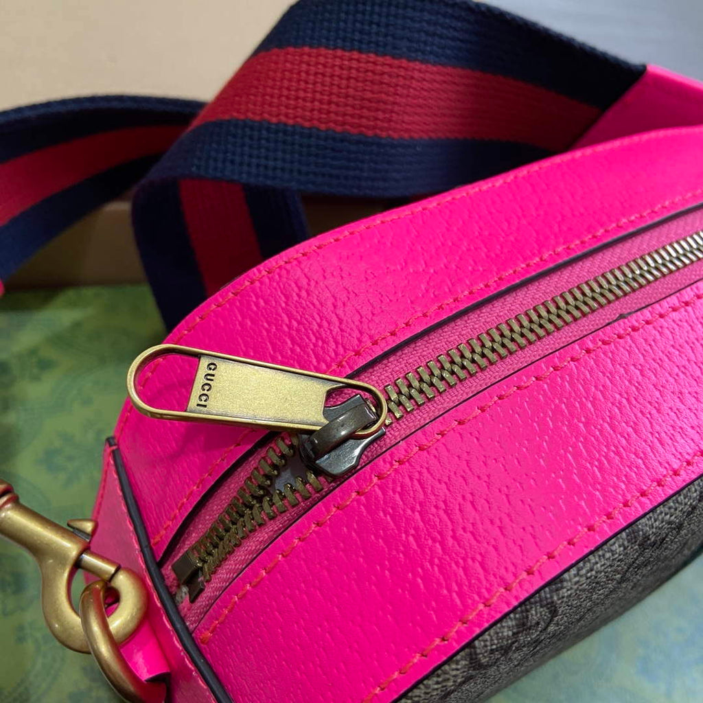 Gucci 752591 Ophidia GG Small Crossbody Bag Fuchsia