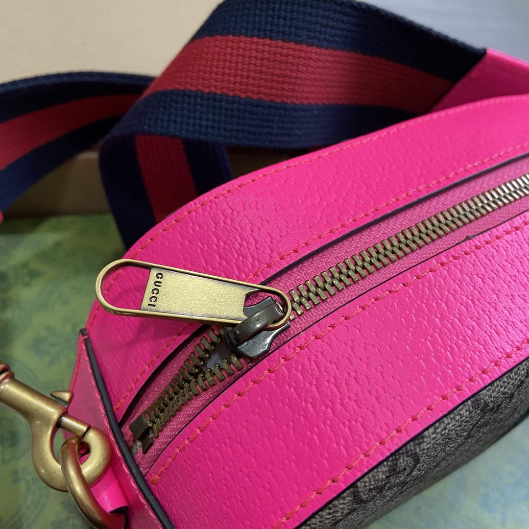 Gucci 752591 Ophidia GG Small Crossbody Bag Fuchsia - Default Title - View 5