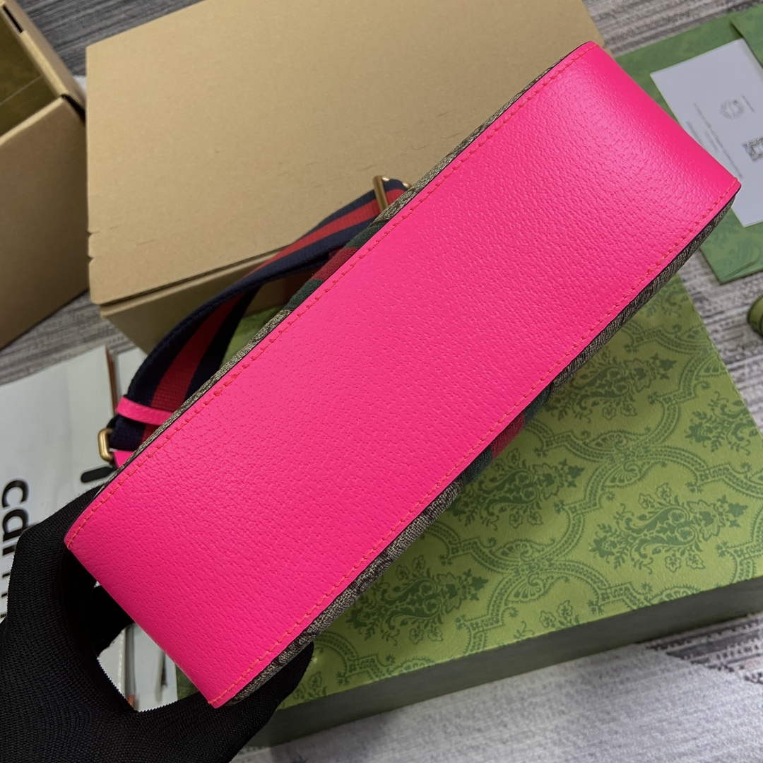 Gucci 752591 Ophidia GG Small Crossbody Bag Fuchsia - Default Title - View 7
