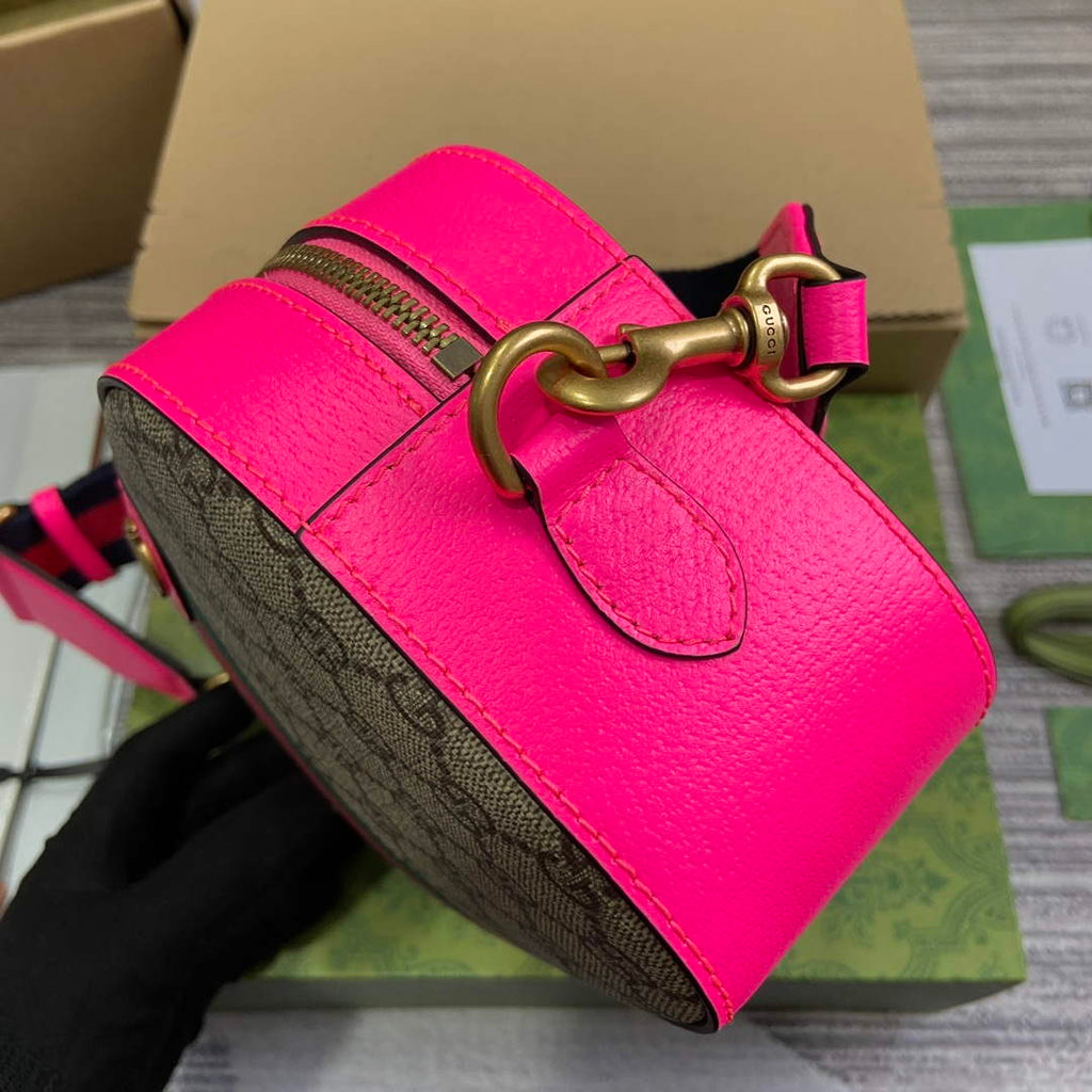 Gucci 752591 Ophidia GG Small Crossbody Bag Fuchsia