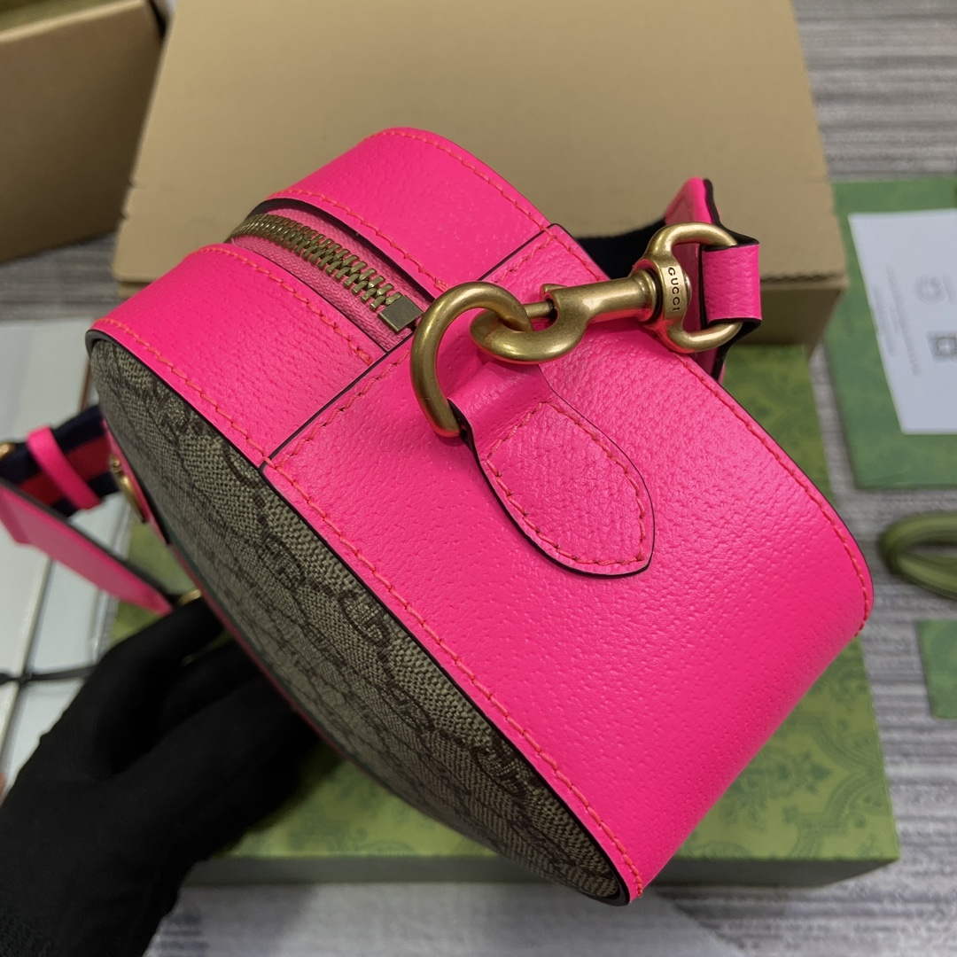 Gucci 752591 Ophidia GG Small Crossbody Bag Fuchsia