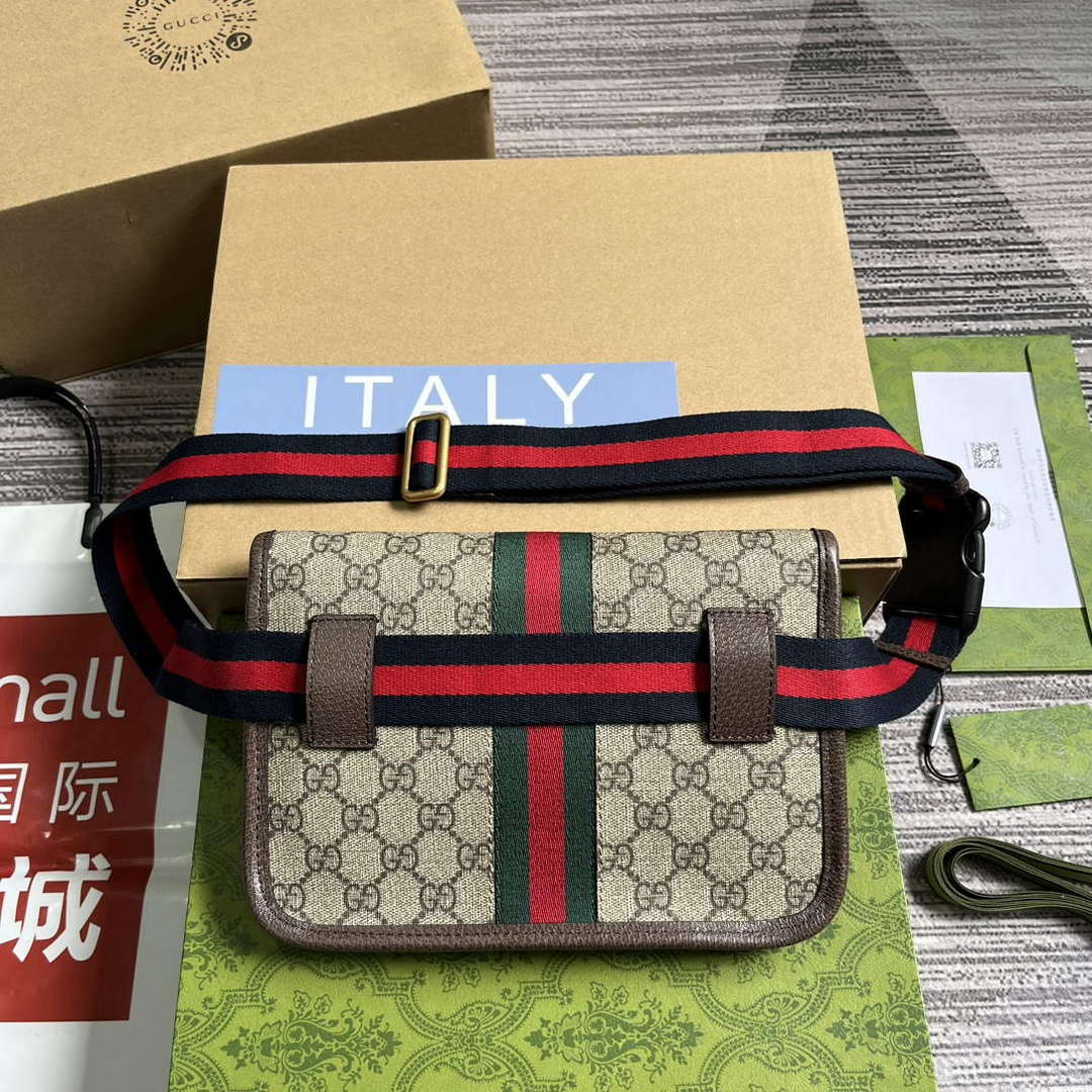 Gucci 752597 Ophidia GG Small Belt Bag Brown - Default Title - View 2