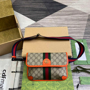 Gucci 752597 Ophidia GG Small Belt Bag Orange - Default Title - View 1