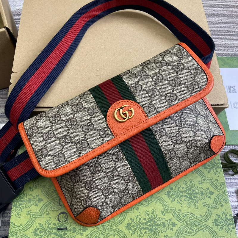Gucci 752597 Ophidia GG Small Belt Bag Orange - Default Title - View 4