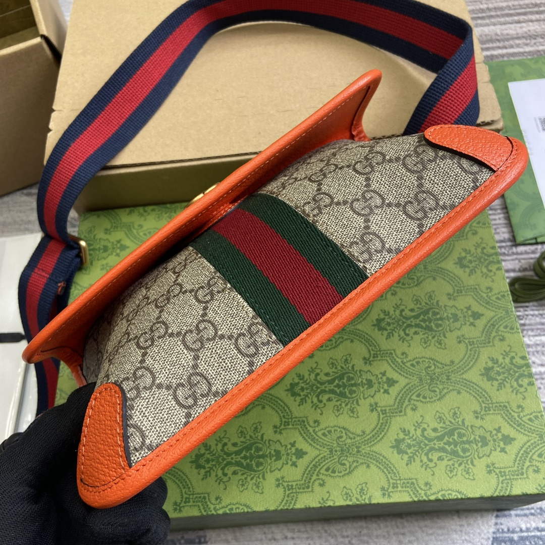 Gucci 752597 Ophidia GG Small Belt Bag Orange - Default Title - View 5